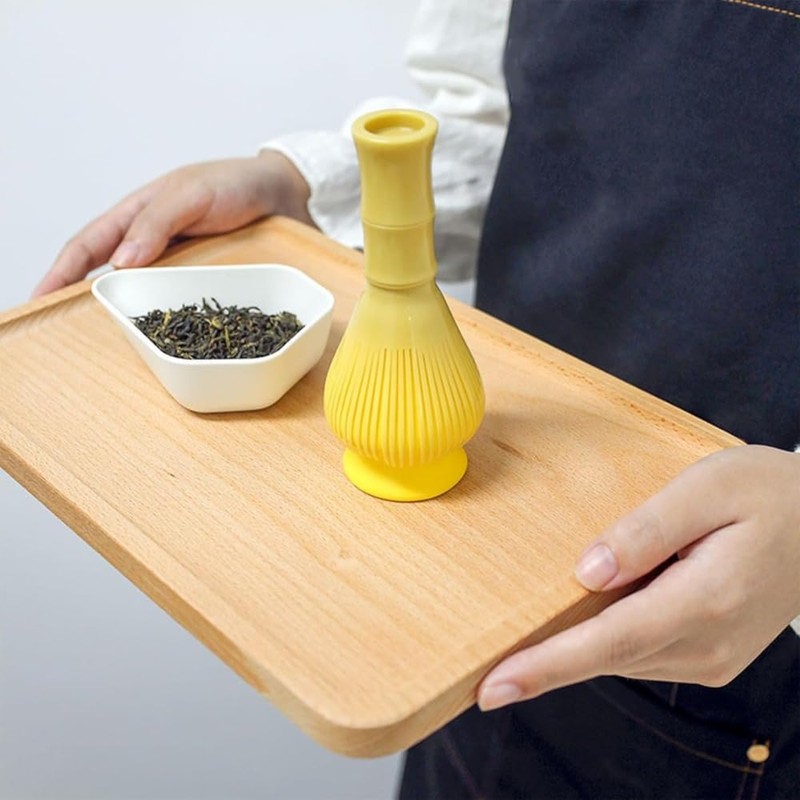 Matcha Whisk ABS with Ceramic Base Holder Food Grade Green
