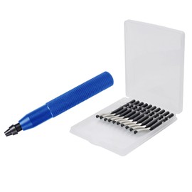 Tekrill Deburring Tool Kit Set with 10 Extra Blades, Burr Remover Hand Tool for for Metal, Resin, Plastics, Copper Pipes, Plumbing and 3D Printing Burr Removal Reamer Tool TS/XBD-01 (Blue)