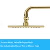 Brushed Gold Shower Head Adapter, Biveah Brass Shower Arm Swivel