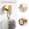 TURS Brushed Gold 5 Piece Bathroom Hardware Set, SUS304 Stainless