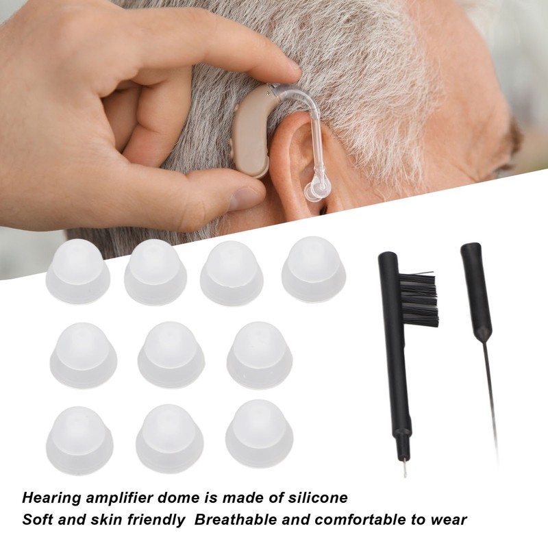 Silicone Hearing Amplifier Dome Earplug Set Professional Hearing Amplifier Cleaning