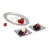 GAC Tempered Glass Oval Platter Serving Tray and Decorative Plate