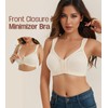 HACI Women's Front Closure Full Coverage Back Support Posture Bra
