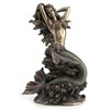 JFSM INC. Large Beautiful Mermaid Sitting on Rock Statue Sculpture