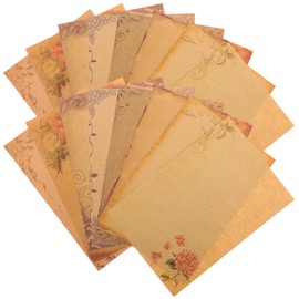 NUOBESTY Kraft Paper - 40 Sheets Retro Letter Papers A5 - Mixed Style Vintage Decor