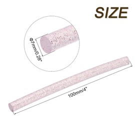 sourcing map 30pcs Mini Hot Glue Sticks for Mini Glue Gun, 4-inch x 0.28-inch Glue Gun Sticks for Art DIY Craft, Glitter Clear Pink