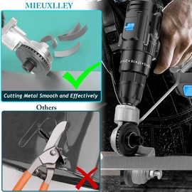 Updated Electric Drill Plate Cutter,Metal Nibbler Drill Attachment,Sheet Metal Cutter,Metal Shears with Adapter,Drill Cut Pro,Cutting Iron, Steel,Copper, Aluminum, White Sheet