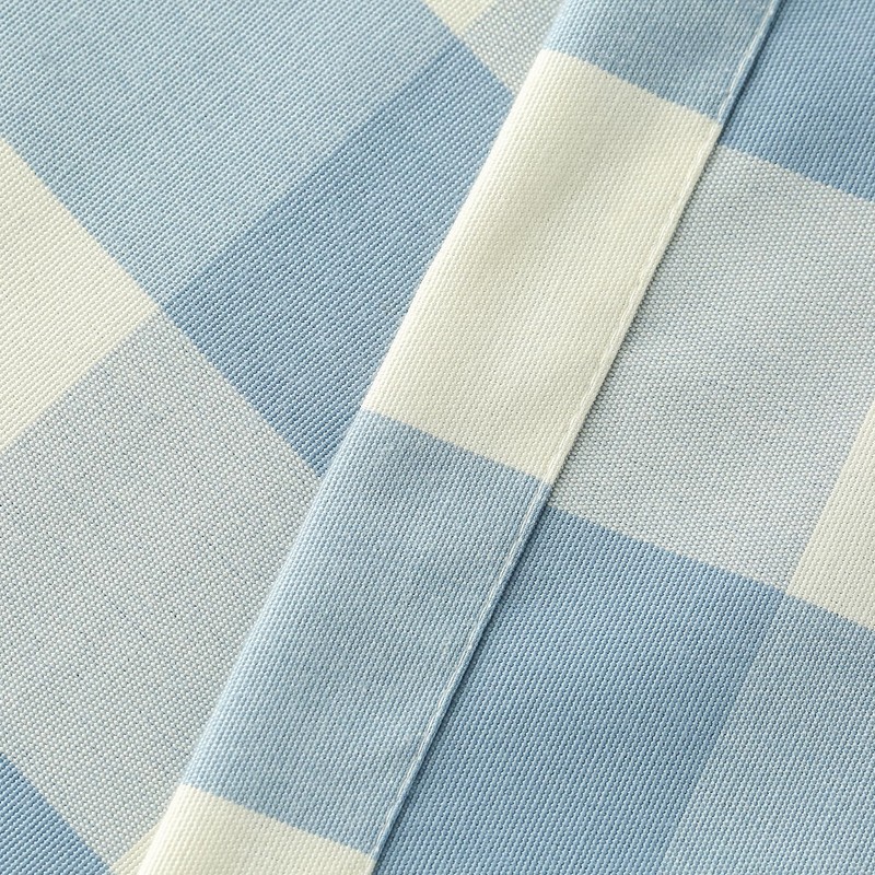 VOGOL Buffalo Check Valance, Blue and White Checkered Pattern, Classical