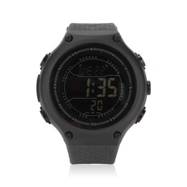 Sports Watch Waterproof LCD Backlight Display Digital Intelligent Watch for Men Running Cycling Daily Black Dial Black Strap