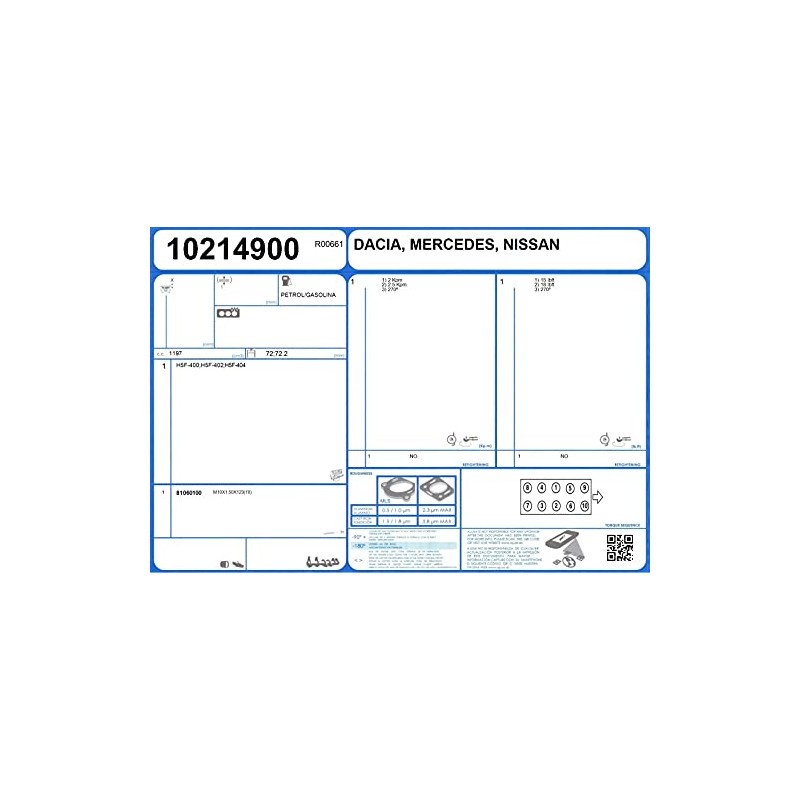 AJUSA 81060100 Cylinder Head Bolt Kit