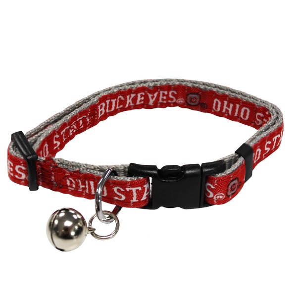 Pets First Collegiate Pet Accessories, Cat Collar, Ohio State Buckeyes, One Size