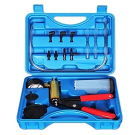 beduan 16pcs Brake Bleeder Kit Hand Held Vacuum Pump Tester with Adapters for Automotive (Blue)