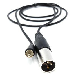 DRUT 1.5m 3-Pin Male XLR to RCA Phono Single Plug Cable for HiFi Audio, Music Instruments, Mixer, Microphone Lead, Cable, Gold Plated 5ft
