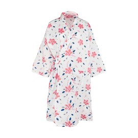 Floral Kimono Dressing Gowns Cotton Soft Kimono Robe for Women Bathrobe Nightdress V-Neck Japanese Yukata Kimono Robe Nightwear Sleepwear with Pocket Bride and Bridesmaid Robes for All Seasons
