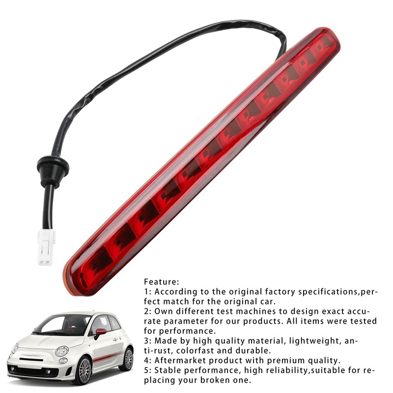 Topteng Rear High Mount Brake Stop Light Lamp Suitable for