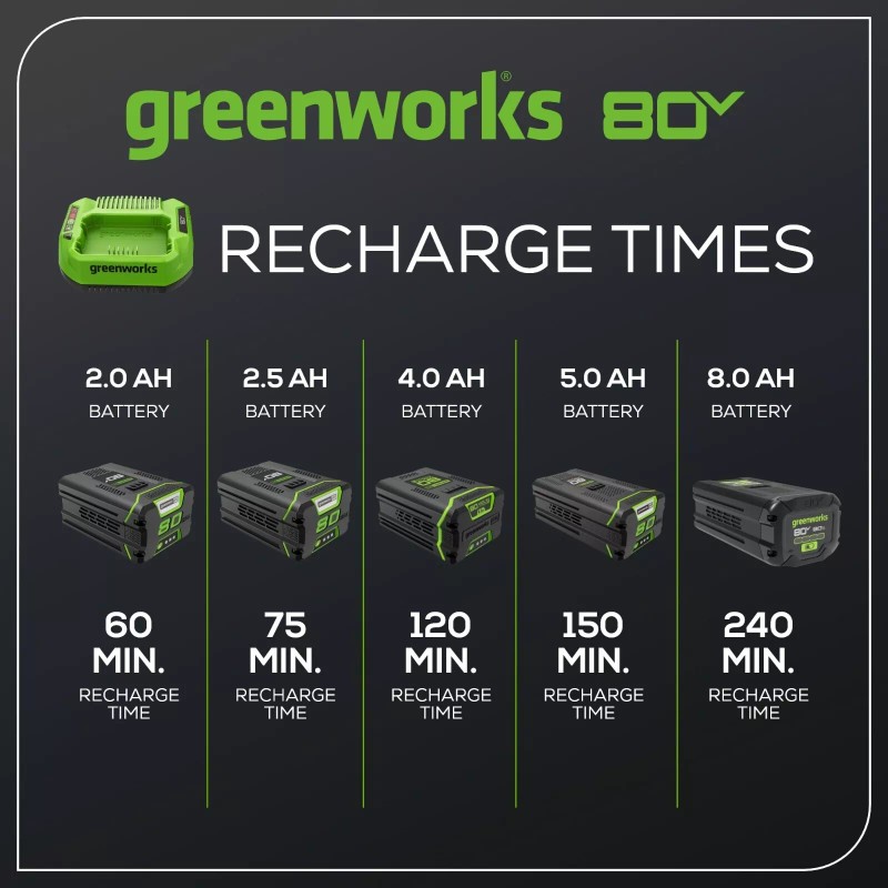 Greenworks 80V 2A Standard Charger GCH8020