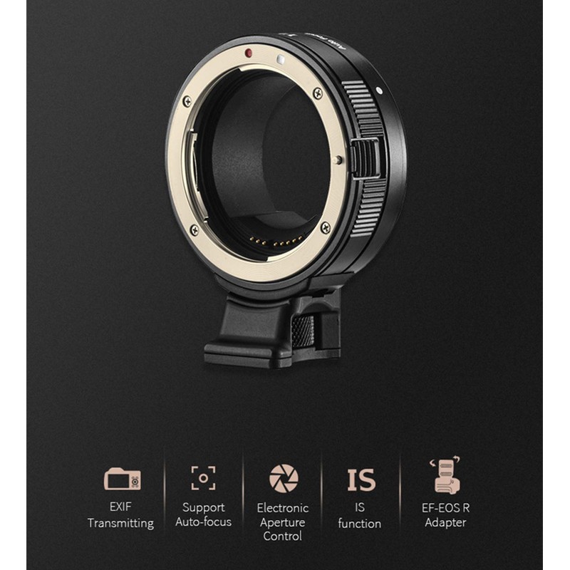 YKEASU EF-EOS R Metal AF Auto Focus Lens Adapter for