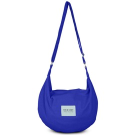 Your Cozy Women's Sling Crossbody Bags Large Shoulder Shopping Hobo Bag Handbag Top Zip Bags Handmade Messenger Bag (Royal Blue)