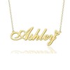GR859C Ashley Name Necklace Gold Plated Stainless Steel Pendant Necklace