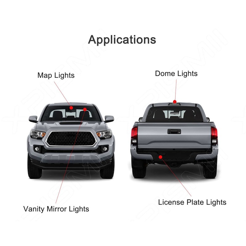 Xpismii 7 Piece 6000K White Tacoma LED Interior Light Kit
