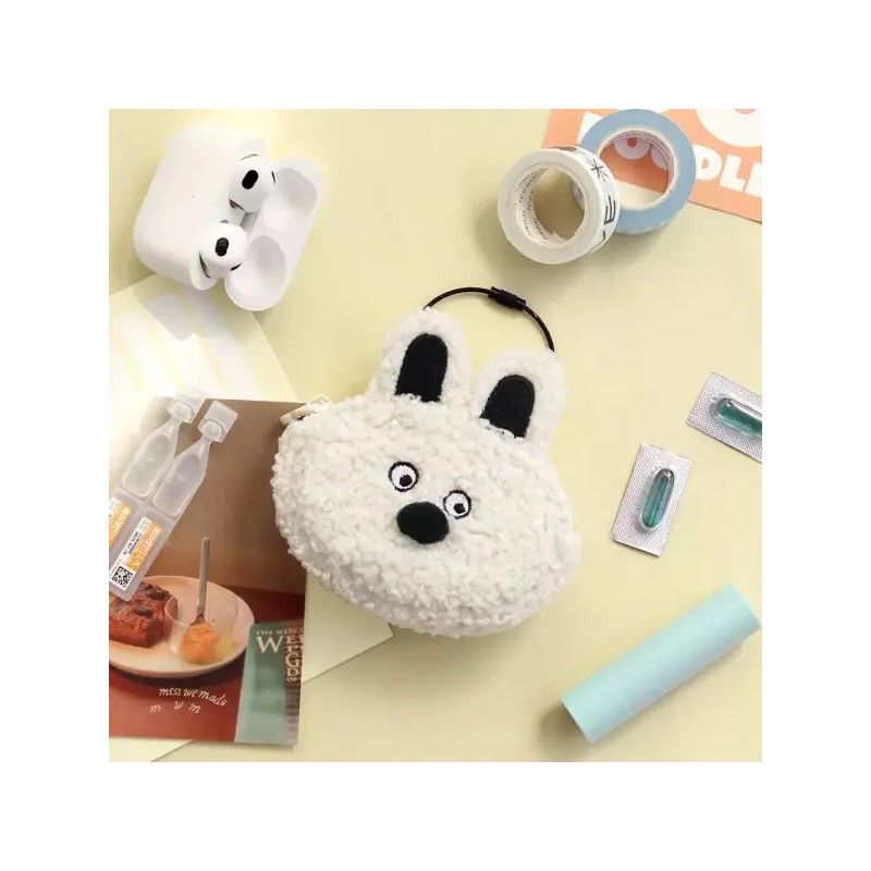 Doodle 두들 키링 파우치 [04 화이트 캣] Doodle Keyring Pouch