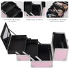 Estuche de Maquillaje Profesional de 3 Niveles con Espejo, Organizador