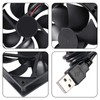 2pcs 12cm 5V DC 120x120x25mm Brushless USB Case Cooler Fan