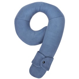 COOLBEBE Kids Travel Neck Pillow, Soft Toddler Neck Pillow for Traveling, Car & Airplane, Comfortably Travel Pillow Gifts for Toddler/Child/Kids with Straps Shoulder Pads (Blue)