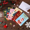 24pcs Christmas Cards with Envelopes, 6 Styles Christmas Theme Patterns