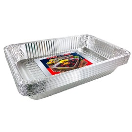 PACTOGO Aluminum Foil Pans - Full-Size Deep Disposable Steam Table Pans for Baking, Roasting, Broiling, Cooking, 20.5 x 13 x 3.3 Inches - Heavy Duty (Pack of 15)