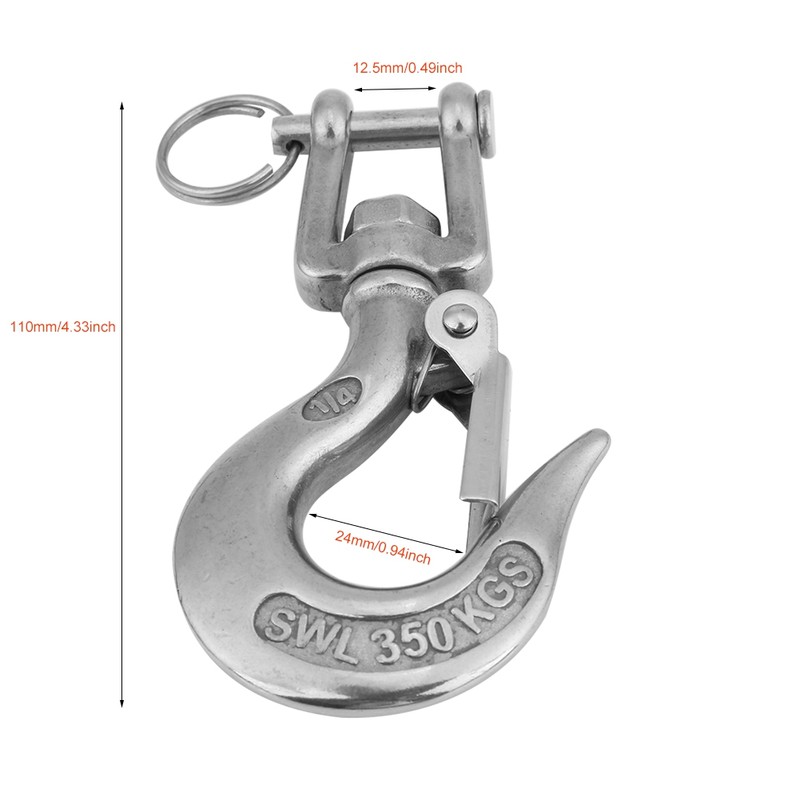 304 Stainless Steel Swivel Eye Clevis Lifting Chain Snap Hook