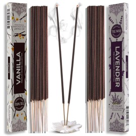 Trumiri Incense Sticks - Combo Pack of 40 Insence-Sticks - 20 Vanilla + 20 Lavender - Insenses - Insents - Incents - Inscense - Incence - Incienso - All Natural Incense Sticks