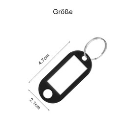 50pcs Key Tags, 5 Color Key Tags with Labels, Key Fobs Labels, Key Labels with Split Rings, Key Rings with Labels, Plastic Keyring Tags, Name Tags, ID Label Tags for Keys, Luggage, Pet, Office Key