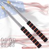 OQUQO 2 Pack Telescopic Handheld Flag Pole (8.2ft), Stainless Steel,