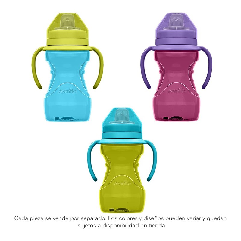 Evenflo, Taza Entrenadora Básica, Antiderrames, Boquilla Suave, 10oz/300ml, 1 pieza,