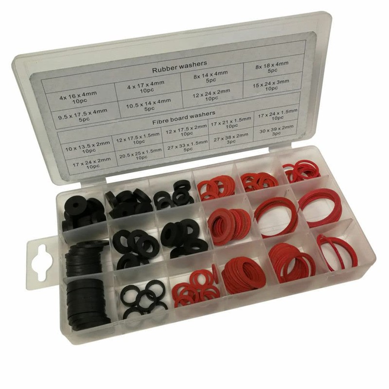 Simply Products 141pc Sealing Washer Set Rubber & Fibre Washer