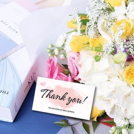 WEIZHEN 240-Count Thank You for Your Order Cards - Thank You For Supporting My Business Cards, 6 Styles - 2" x 3.5" Small Customer Appreciation Cards for Shops, Online Retailers, Business Owners