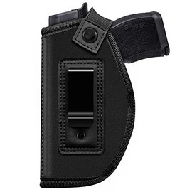 Concealed Carry IWB Holster, Gun Holster for Men and Women, Universal Pistols Holsters for Right and Left Hand, Fits Glock 17 19 26 27 42 43 S&W M&P Shield 9 Bodyguard 380 Taurus P365 P938 (Left)