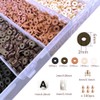 Earth Tone Clay Beads for Bracelets, Heishi Beads for Stackable