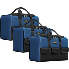 WINHUNT Tool Bags Set, 30 cm Heavy Duty Storage Bags, Pack of 3, Blue and Black