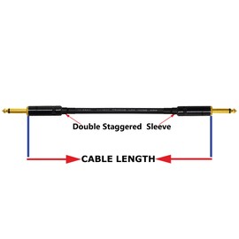 3 Units - 8 Inch -Pedal, Effects, Patch, Guitar instrument cable CUSTOM MADE By WORLDS BEST CABLES – made using Mogami 2524 wire and Neutrik-Rean NYS224BG Gold ¼ inch (6.35mm) TS Plugs