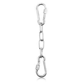 Dog Collar Backup Clip, Chew Proof Double Ended Backup Metal Safety Clasp Pet Dog Leash Connector, Heavy Duty Chain Safety Clip for Prong Collar, Dog Harness, Pinch Collar, Gentle Lead with Carabiner