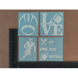 Sports Decal 4 Pack: Football - Assorted Football Decals