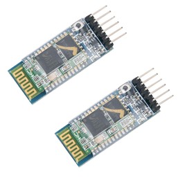 HiLetgo 2pcs HC-05 Wireless Bluetooth RF Transceiver Master Slave Integrated Bluetooth Module 6 Pin Wireless Serial Port Communication BT Module for Arduino