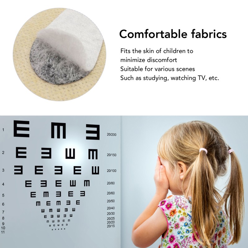 30 Sheet Adhesive Eye Patches for Kids Reusable Breathable Promotes