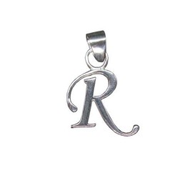 Sterling Silber Anhänger Charm Buchstabe R Massiv Echt Punziert 925 R001466
