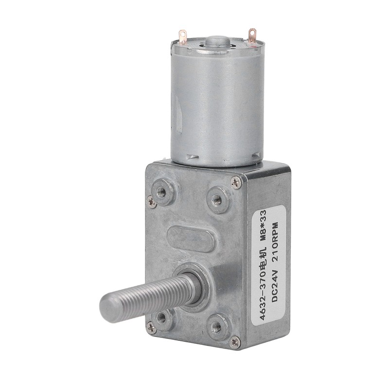 Turbo Worm Geared Motor High Torsion Micro Gearbox DC24V M8x33mm