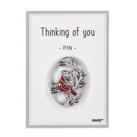 Ganz Cardinal Pin on Card "Thinking of You"