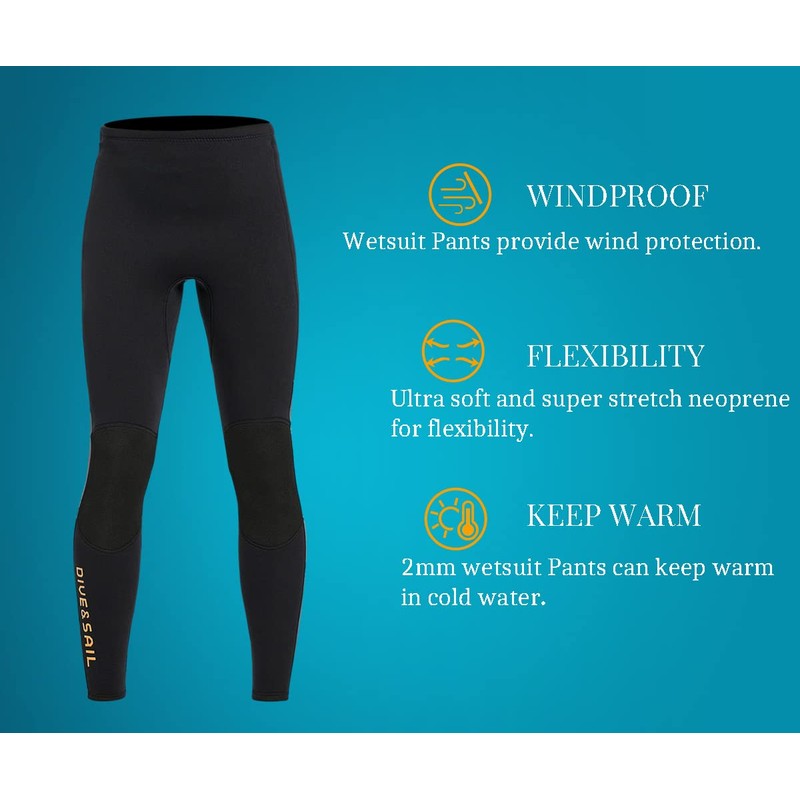 Wetsuit Pants 2mm Neoprene Pants Men Surfing Pants Keep Warm