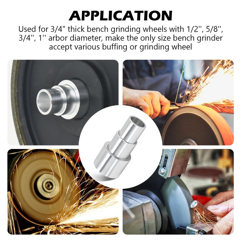 BLSGBUIDING Reducing Bushing Arbor Adapters for Bench Grinding Wheel, Aluminum